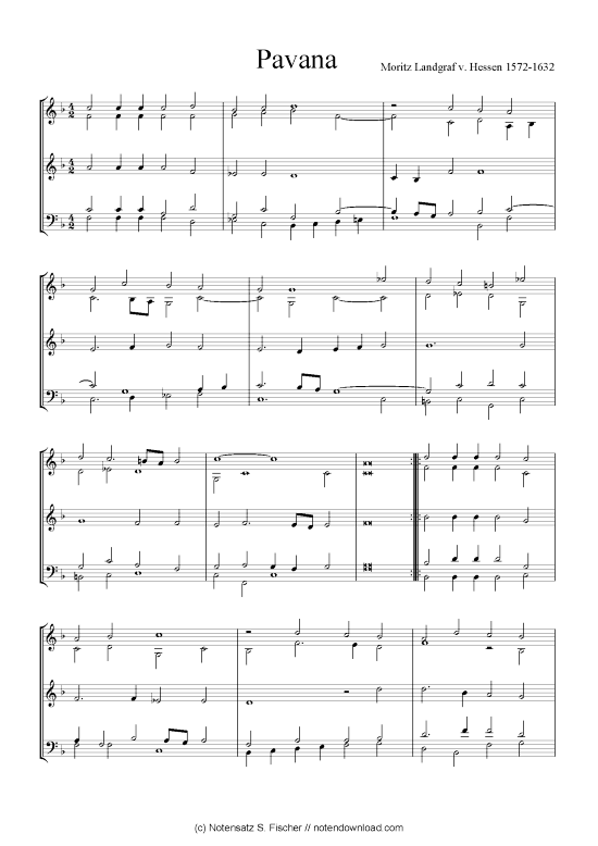 Pavana II (Quintett Bl ser klingend) (Posaunenchor) von Moritz Landgraf v. Hessen 1572-1632