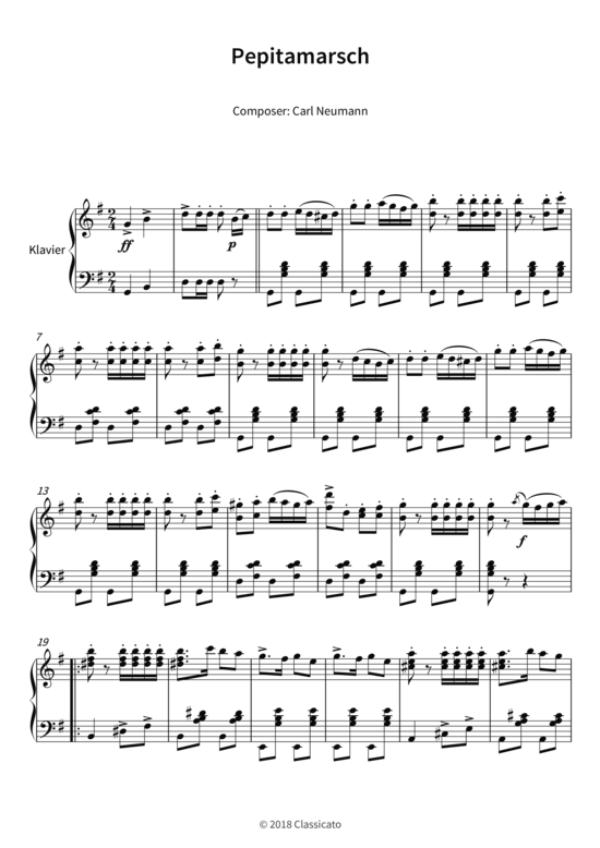 Pepitamarsch (Klavier Solo) (Klavier Solo) von Carl Neumann