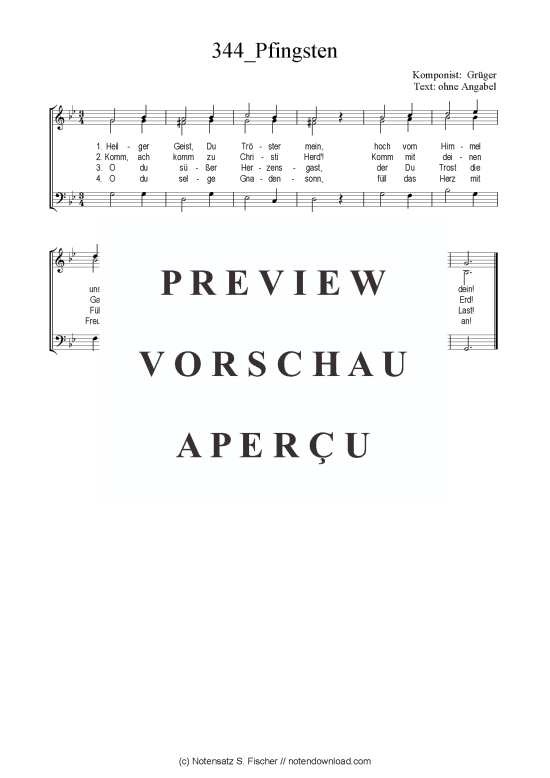Pfingsten (Gemischter Chor SAB) (Gemischter Chor (SAB)) von Gr ger