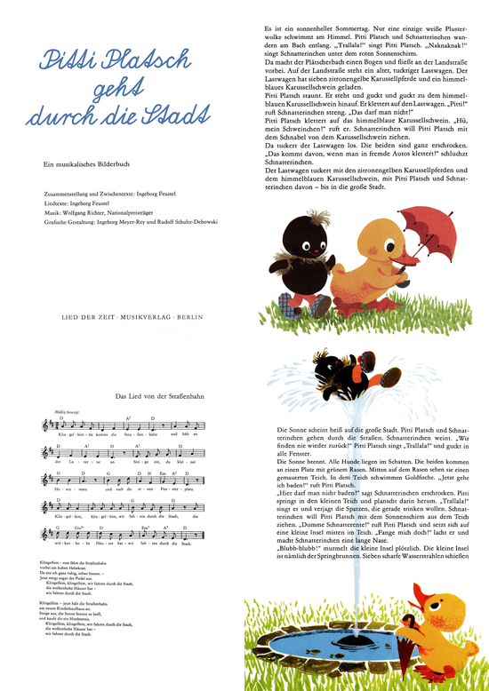 Pitti Platsch geht durch die Stadt (Klavier + Gesang) (Klavier Gesang  Gitarre) von Ein musikalisches Bilderbuch