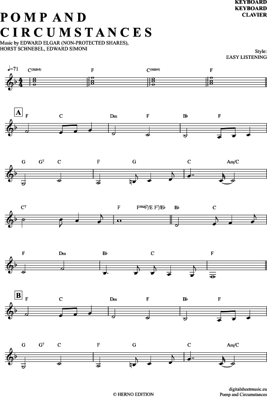 Pomp And Circumstances (Keyboard) (Keyboard) von Edward Simoni