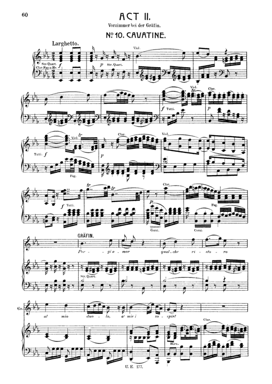 Porgi amor qualche ristoro (Klavier + Sopran Solo) (Klavier  Sopran) von W. A. Mozart (K.492)