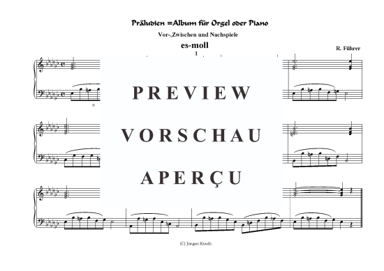 Pr ludien = Album f r Orgel oder Piano (es-moll) (Klavier Solo) (Klavier Solo) von diverse Komponisten