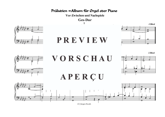 Pr ludien = Album f r Orgel oder Piano (Ges-Dur) (Klavier Solo) (Klavier Solo) von diverse Komponisten