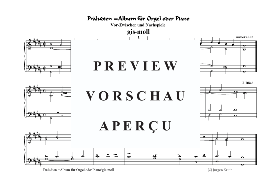 Pr ludien = Album f r Orgel oder Piano (gis-moll) (Orgel Solo) von diverse Komponisten