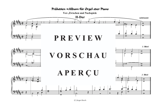 Pr ludien =Album f r Orgel oder Piano (H-Dur) (Orgel Solo) von diverse Komponisten