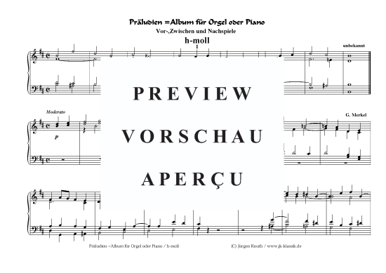Pr ludien =Album f r Orgel oder Piano (h-moll) (Orgel Solo) von diverse Komponisten