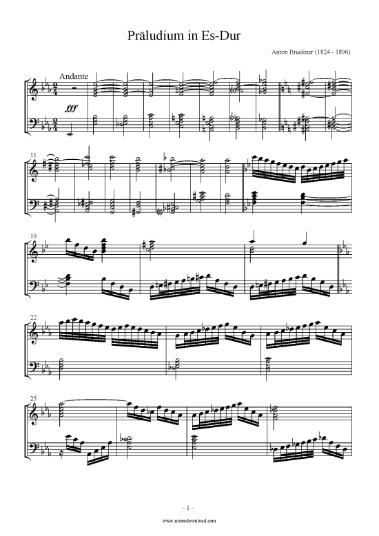 Pr ludium Es-Dur (Orgel Solo) (Orgel Solo) von Antonin Bruckner