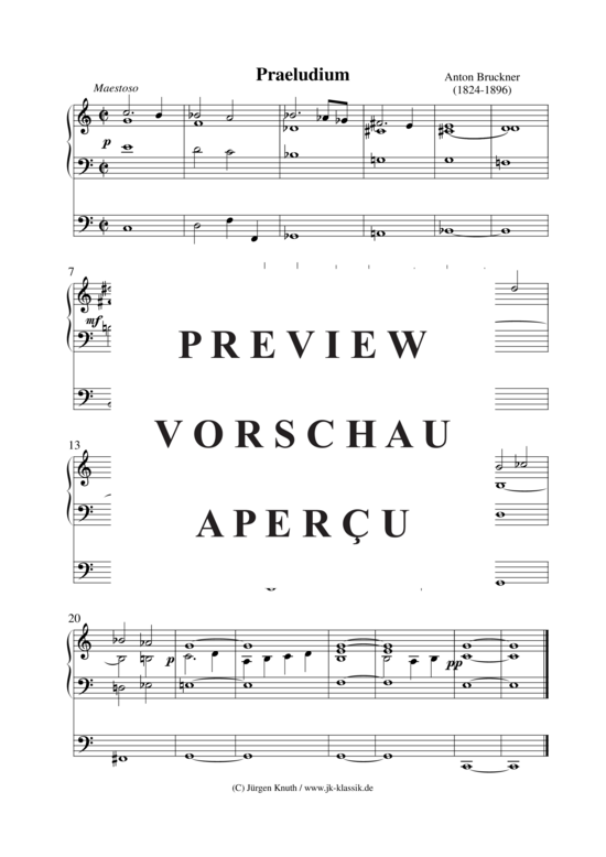 Praeludium (Orgel Solo) (Orgel Solo) von Anton Bruckner