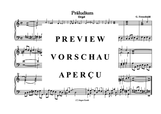 Pr ludium (Orgel Solo) (Orgel Solo) von G. Frescobaldi