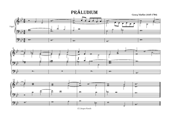 Pr ludium (Orgel Solo) (Orgel Solo) von Georg Muffat (1645-1704)
