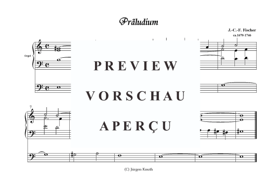 Pr ludium (Orgel Solo) (Orgel Solo) von J.-C.-F. Fischer ca.1670-1746