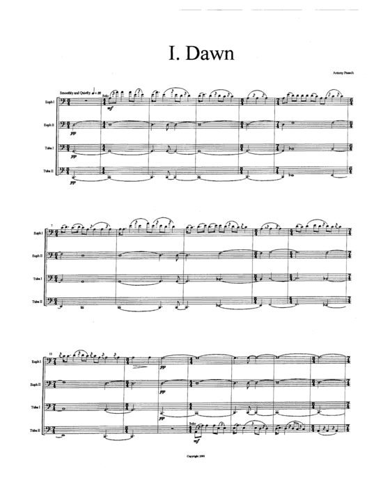Prairie Suite (Tuba Quartett EETT) (Quartett (Tuba)) von Antony Paasch