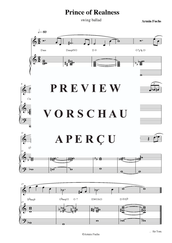 Prince of Realness (Leadsheet) (Klavier  Melodieinstr.) von Armin Fuchs
