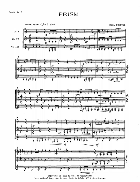 Prism (3 Klarinetten in B) (Trio (Klarinette)) von Neil Uchitel