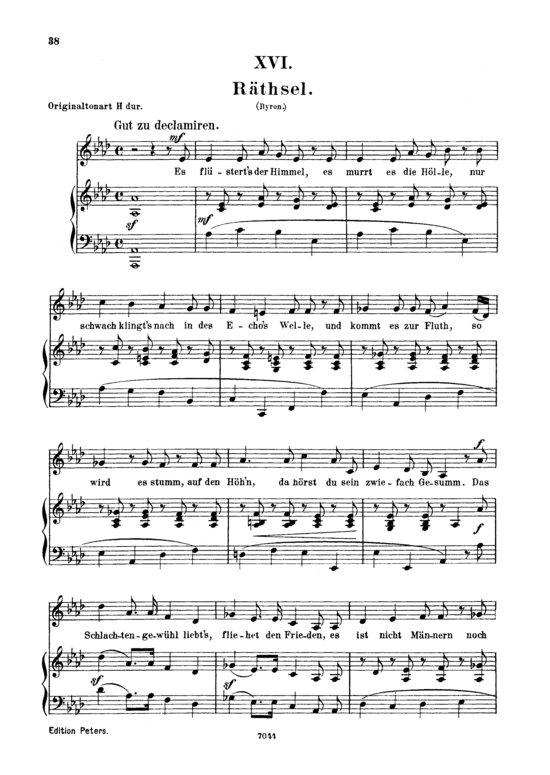 R tsel Op.25 No.16 (Gesang tief + Klavier) (Klavier  Gesang tief) von Robert Schumann