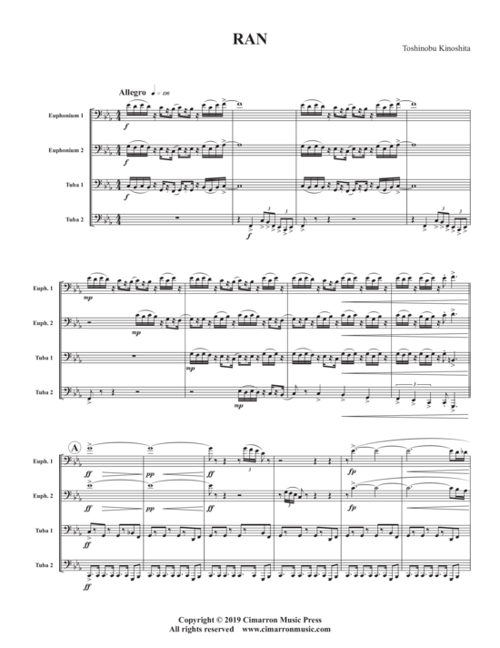 Ran (Tuba Quartett EETT) (Quartett (Tuba)) von Toshinobu Kinoshita