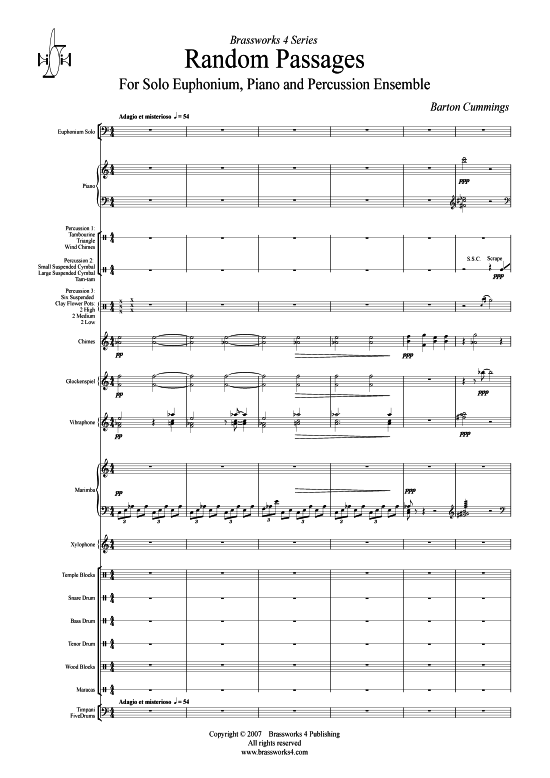 Random Passages (Bariton-Pos + Klavier) (Klavier  Bariton (Posaune)) von Barton Cummings