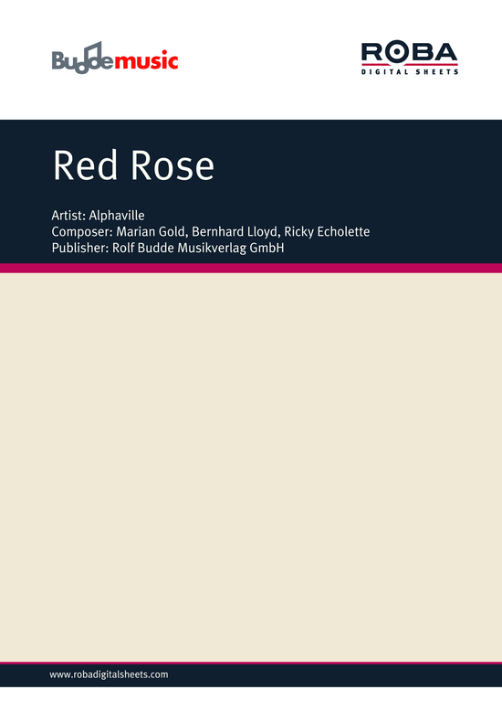 Red Rose (Klavier + Gesang) (Klavier Gesang  Gitarre) von Alphaville
