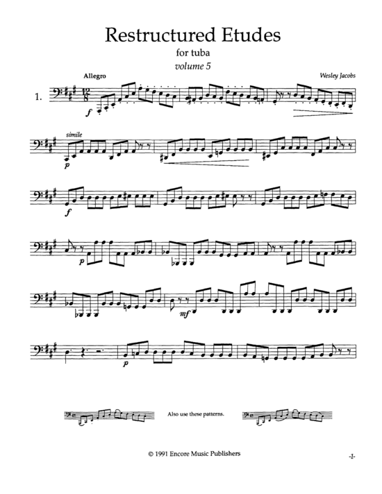 Restructured Etudes Vol. 5 (Tuba Solo) (Tuba (Solo)) von Wesley Jacobs