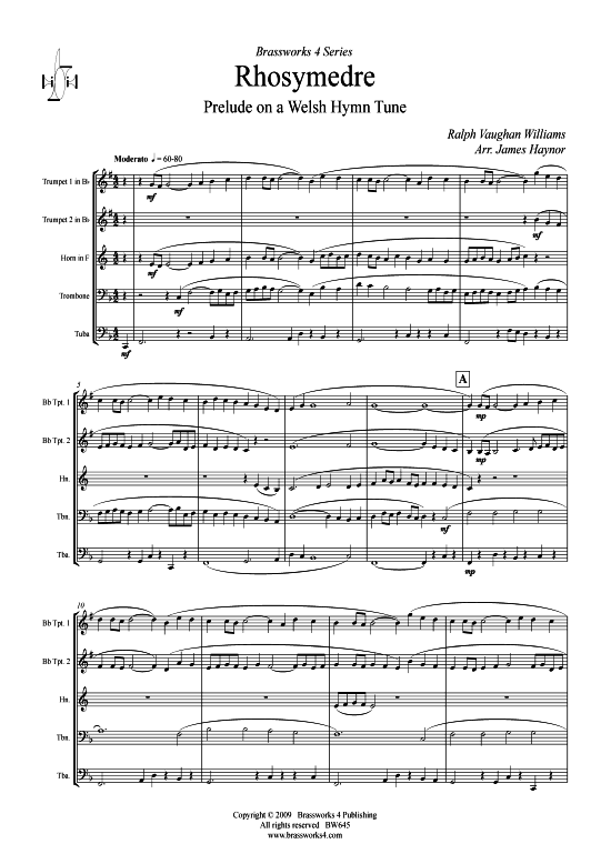 Rhosymedre (Blechbl serquintett) (Quintett (Blech Brass)) von Ralph Vaughan Williams