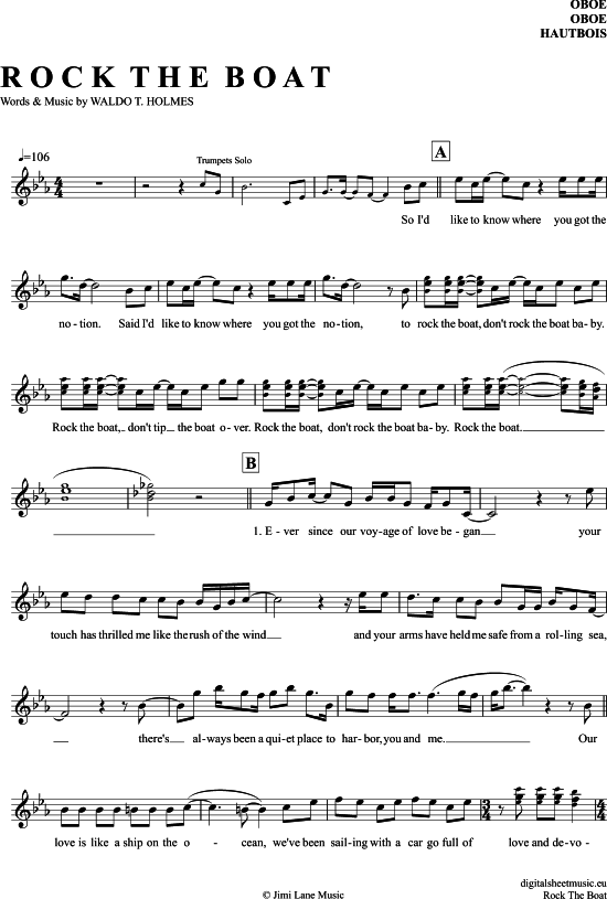 Rock The Boat (Oboe) (Oboe Fagott) von The Hues Corporation