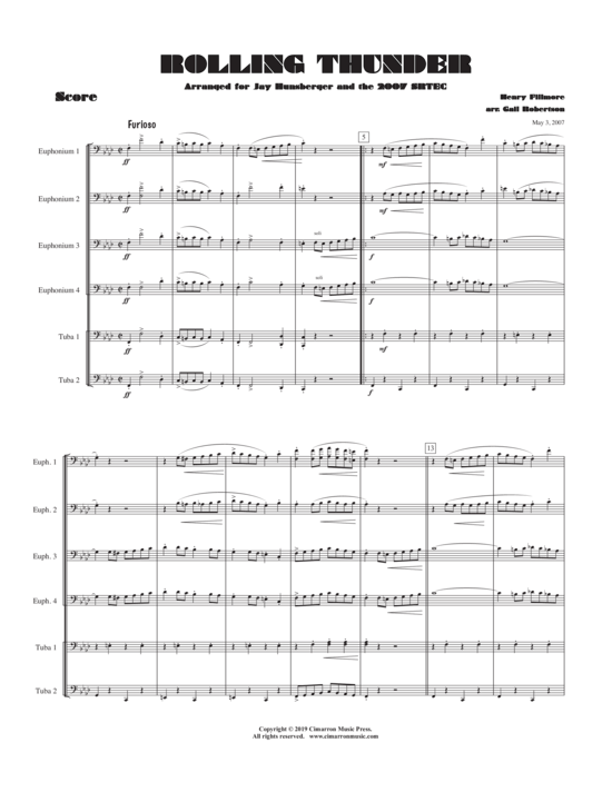 Rolling Thunder (Tuba Ensemble EEEETT) (Ensemble (Tuba)) von Henry Fillmore