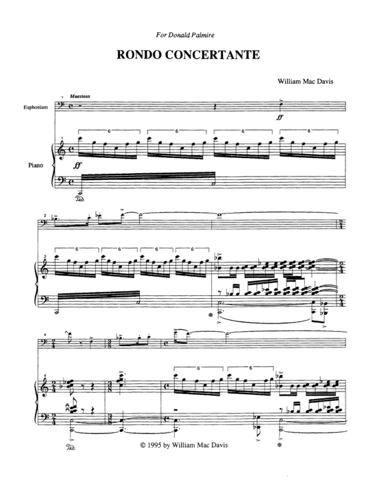 Rondo Concertante (Euphonium + Klavier) (Klavier  Euphonium) von William Mac Davis