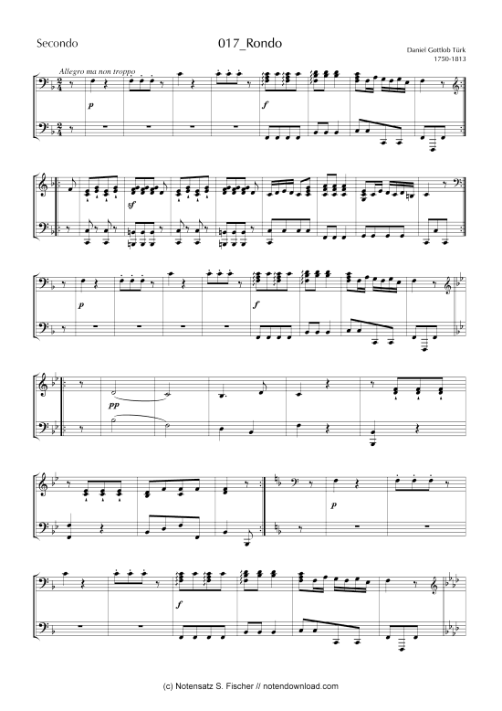 Rondo (Klavier vierh ndig) (Klavier vierh ndig) von Daniel Gottlob T rk (1756-1813) 