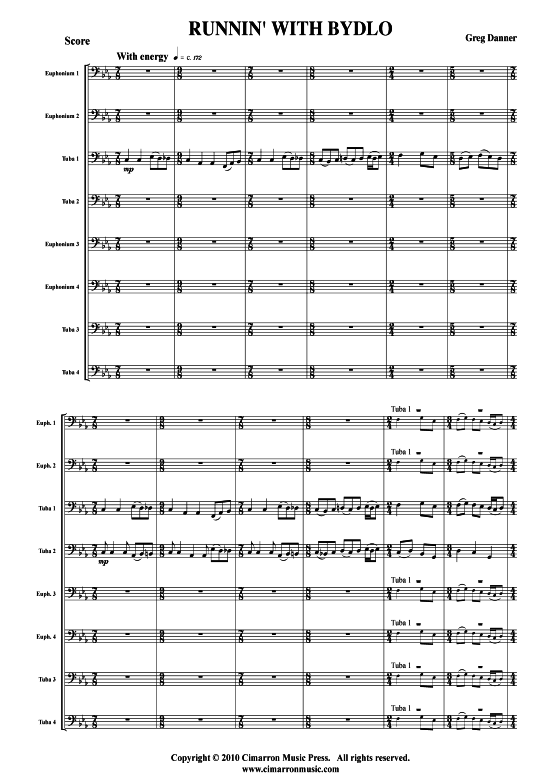 Runnin with Bydlo (Tuba-Ensemble EEEETTTT) (Ensemble (Blechbl ser)) von Greg Danner