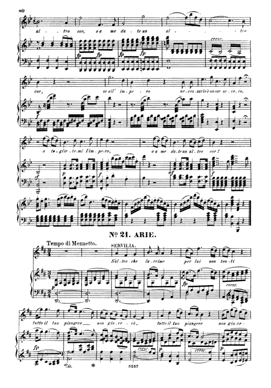 S altro che lacrime (Klavier + Sopran Solo) (Klavier  Sopran) von W. A. Mozart (K.621)
