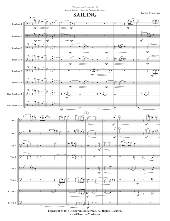 Sailing (Posaunen Ensemble) (Ensemble (Blechbl ser)) von Thomas Couvillon