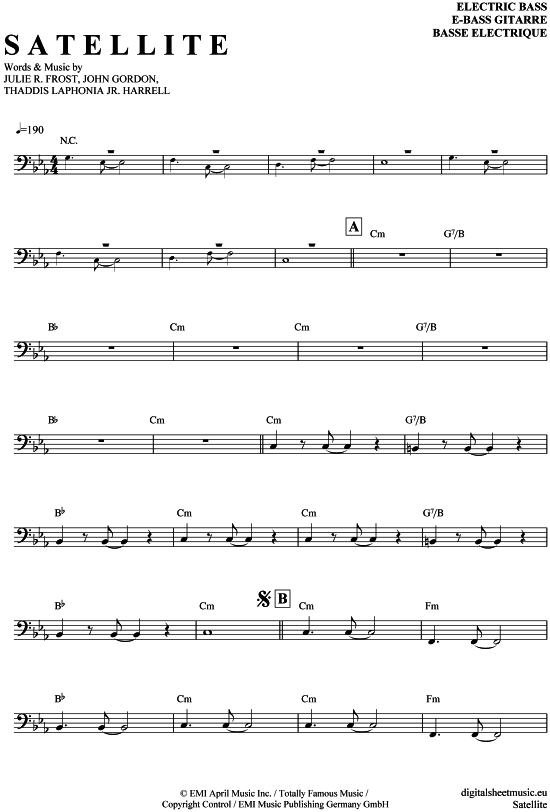 Satellite (E-Bass) (E Bass) von Lena Meyer-Landrut