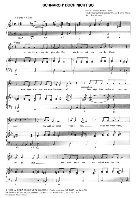 Scharch doch nicht so (Klavier + Gesang) (Klavier Gesang  Gitarre) von Gottlieb Wendehals
