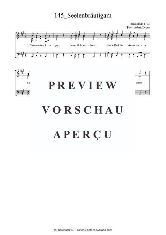 Seelenbr utigam (Gemischter Chor SAB) (Gemischter Chor (SAB)) von Darmstadt 1793  Adam Drese