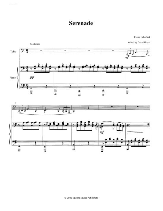 Serenade (Tuba + Klavier) (Klavier  Tuba) von David Green
