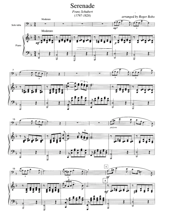 Serenade (Tuba + Klavier) (Klavier  Tuba) von Franz Schubert