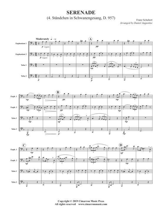 Serenade (Tuba Quartett EETT) (Quartett (Tuba)) von Franz Schubert