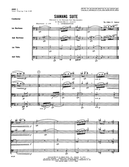 Siamang Suite (Tuba Quartett EETT) (Quartett (Tuba)) von James Canter