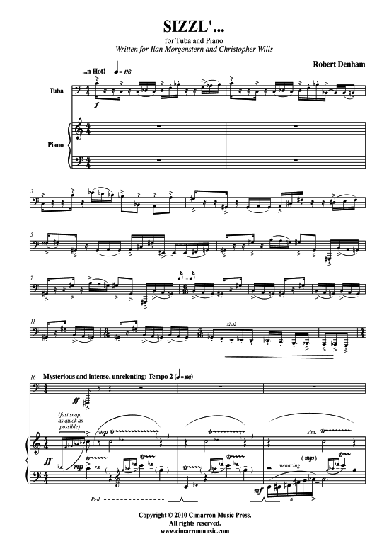 Sizzl... (Tuba + Klavier) (Klavier  Tuba) von Robert Denham