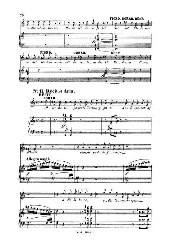 Smanie implacabili (Klavier + Mezzo Alt Solo) (Klavier  Alt) von W. A. Mozart (K.588)