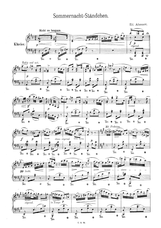 Sommernacht-St ndchen (Klavier Solo) (Klavier Solo) von Edmund Abesser