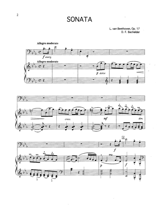 Sonata (Euphonium + Klavier) (Klavier  Euphonium) von L Beethoven