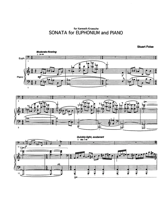 Sonata (Euphonium + Klavier) (Klavier  Euphonium) von Stuart Folse