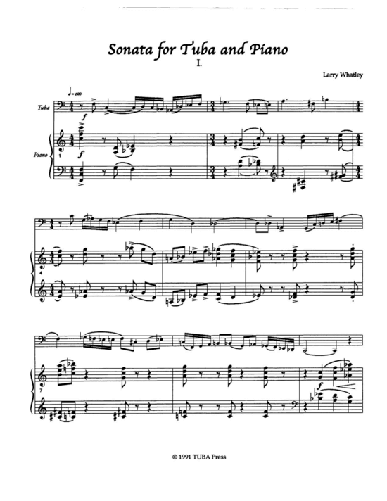 Sonata (Tuba + Klavier) (Klavier  Tuba) von Larry Whatley