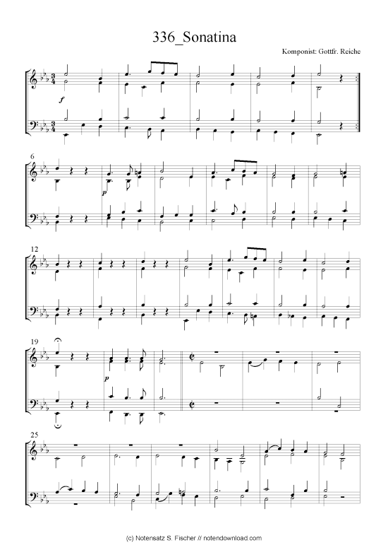 Sonatina (Quartett in C) (Quartett (4 St.)) von Gottfr. Reiche