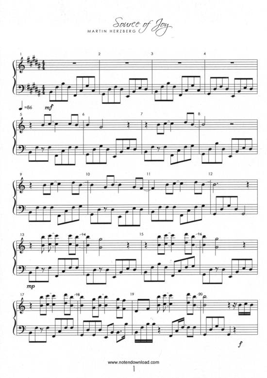 Source of Joy (Klavier Solo) (Klavier Solo) von Martin Herzberg