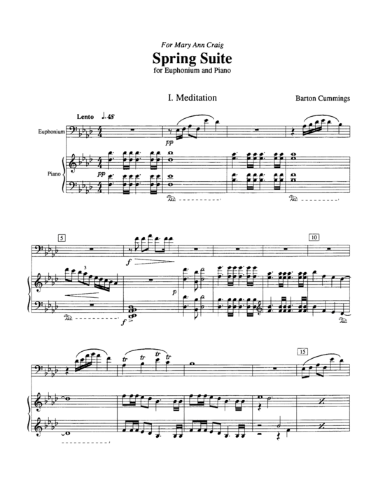 Spring Suite (Euphonium + Klavier) (Klavier  Euphonium) von Barton Cummings