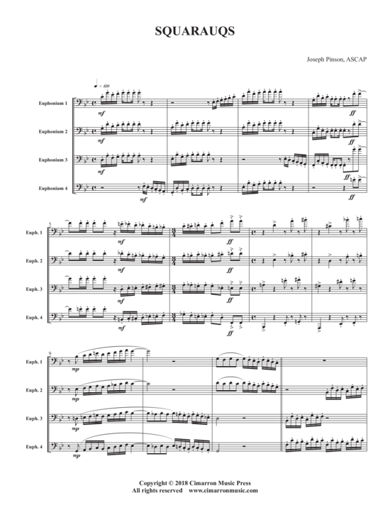 Squaraugs (Euphonium Quartett) (Quartett (Tuba)) von Joseph Pinson