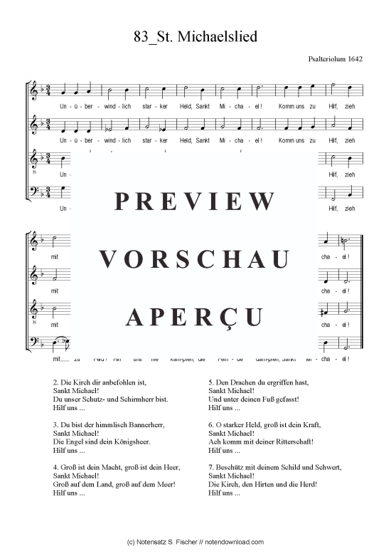 St. Michaelslied (Gemischter Chor) (Gemischter Chor) von Psalteriolum 1642